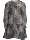 Etro Paisley-print Dress In Blue