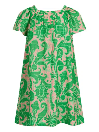 Etro Kids' Paisley-print Dress In Green