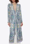 Etro Paisley Print Duster Coat In Multicolor