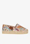Etro Paisley Cotton Espadrilles Round Toe Sole In Multi