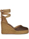 Etro Paisley Wedge Espadrilles In Violett