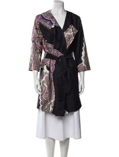 Pre-owned Etro Paisley Print Evening Jacket In Black