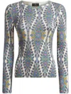 Etro , Silk-blend Medallion And Paisley Sweater, Woman, White, Size 50