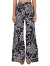Etro Flared Jeans With Paisley Print In Multicolor