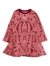 Etro Paisley-print Flared Mini Dress In Brown