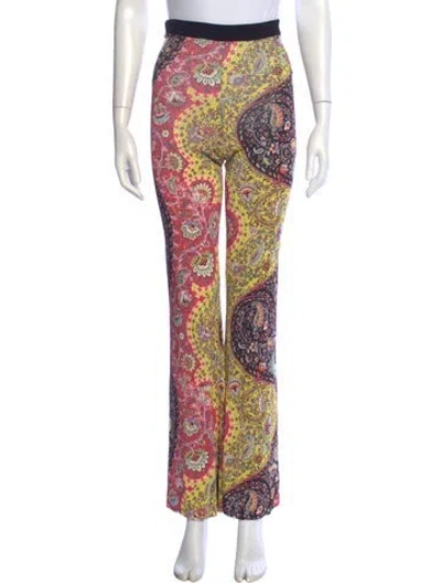 Pre-owned Etro Paisley Print Flared Pants In Black