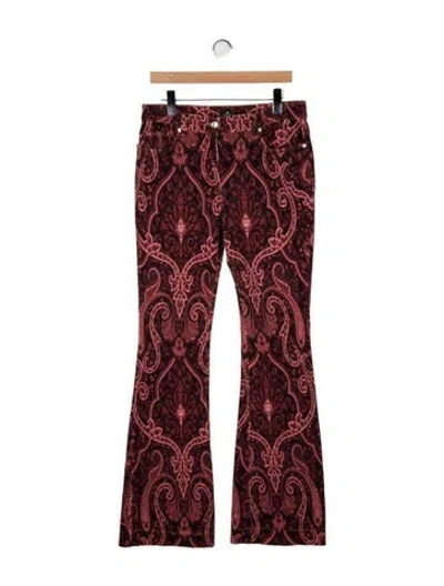 Pre-owned Etro Paisley Print Flared Pants In Brown