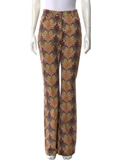Pre-owned Etro Paisley Print Flared Pants In Multi