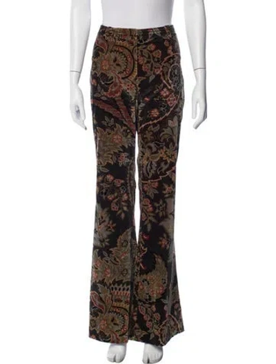 Pre-owned Etro Paisley Print Flared Pants In Neutral