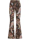 Etro Paisley High-rise Flared Jeans In 黑色