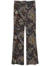 Etro Paisley-print Flared Trousers In Black