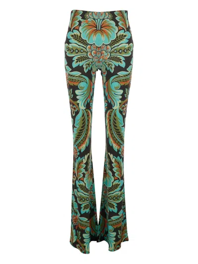 Etro Paisley-print Flared Trousers In Multi