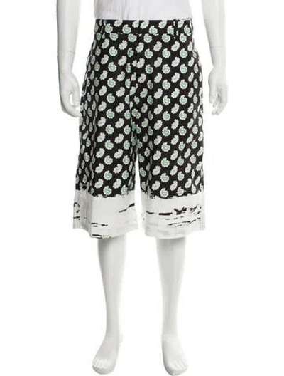 Pre-owned Etro Paisley Print Flat Front Shorts In Black