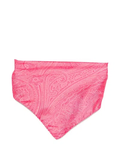 Etro Paisley-print Hair Accessory In Pink