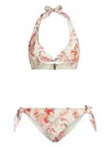Etro Printed Lycra Triangle Bikini Set In White