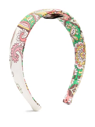 Etro Kids' Paisley-print Headband In White