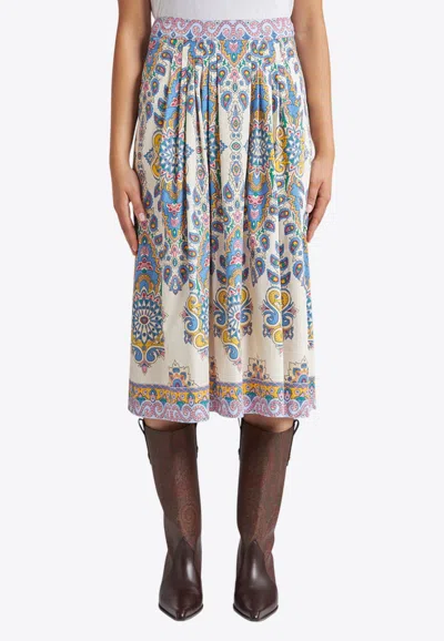 ETRO PAISLEY PRINT HIGH-RISE MIDI SKIRT