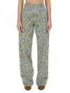 Etro Paisley-print High-waisted Wide-leg Jeans In Multicolor