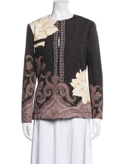 Pre-owned Etro Paisley Print Jacket In Black