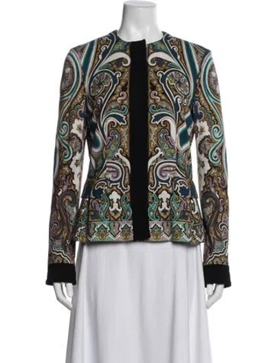 Pre-owned Etro Paisley Print Jacket In Blue