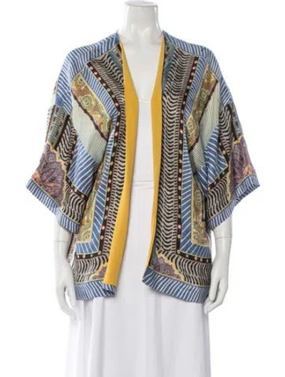 Pre-owned Etro Paisley Print Jacket In Blue