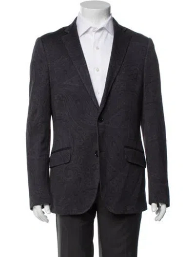 Pre-owned Etro Paisley Print Jacket In Blue