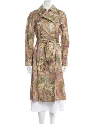 Pre-owned Etro Paisley Print Jacket In Green