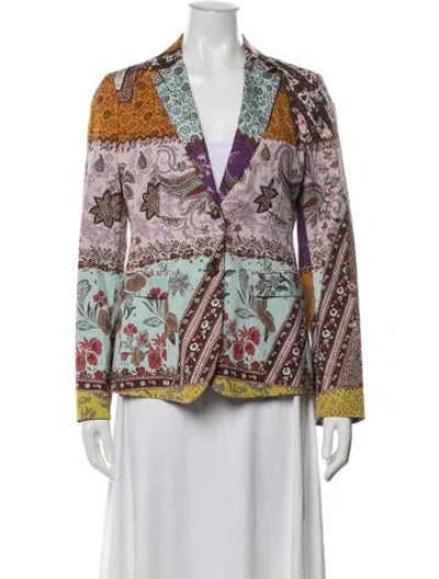 Pre-owned Etro Paisley Print Jacket In White