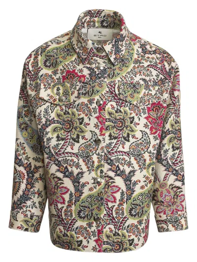 Etro Kids' Paisley-print Jacket In White