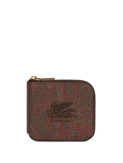 Etro Arnica Wallet In Brown
