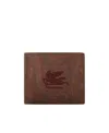 Etro Paisley-print Jacquard Wallet In Brown