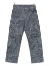 Etro Paisley Print Jeans In Blue