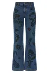 Etro Paisley Print Jeans In Blue