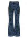 Etro Paisley Print Jeans In Blue