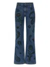 Etro Paisley Print Jeans In Blue