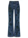 Etro Paisley Print Jeans In Brown
