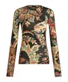 Etro Jersey Top In Multicolor