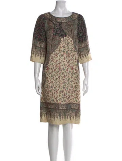 Pre-owned Etro Paisley Print Knee-length Dress