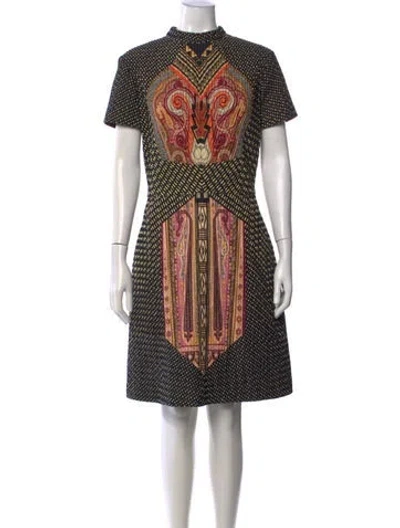 Pre-owned Etro Paisley Print Knee-length Dress