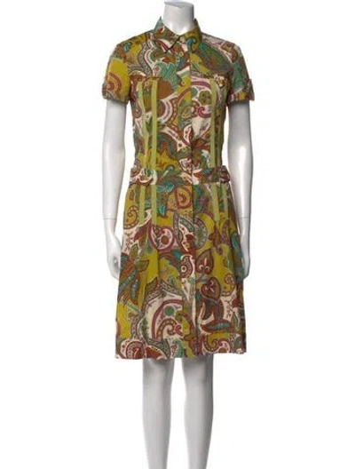 Pre-owned Etro Paisley Print Knee-length Dress In Multi