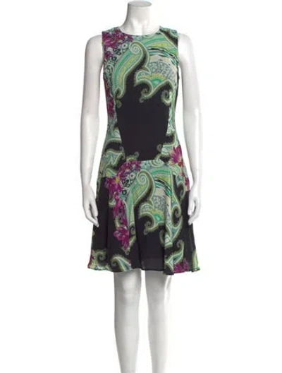Pre-owned Etro Paisley Print Knee-length Dress In Multi