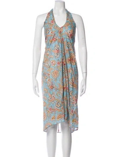 Pre-owned Etro Paisley Print Knee-length Dress In Multi