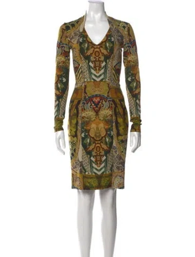 Pre-owned Etro Paisley Print Knee-length Dress In Multi
