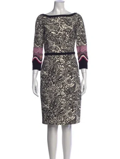 Pre-owned Etro Paisley Print Knee-length Dress In Multi