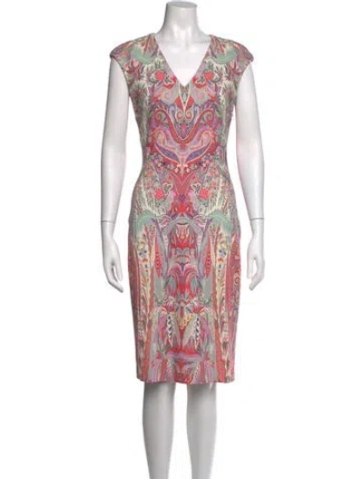 Pre-owned Etro Paisley Print Knee-length Dress In Multi