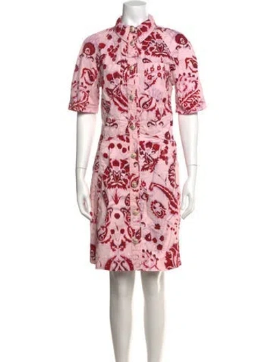 Pre-owned Etro Paisley Print Knee-length Dress In Pink