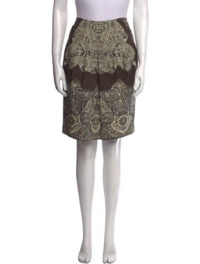 Pre-owned Etro Paisley Print Knee-length Skirt
