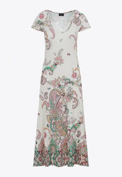 ETRO PAISLEY PRINT KNIT MIDI DRESS