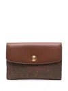 Etro Paisley-print Leather Wallet In Brown
