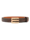 Etro Paisley-print Logo-buckle Belt In Red